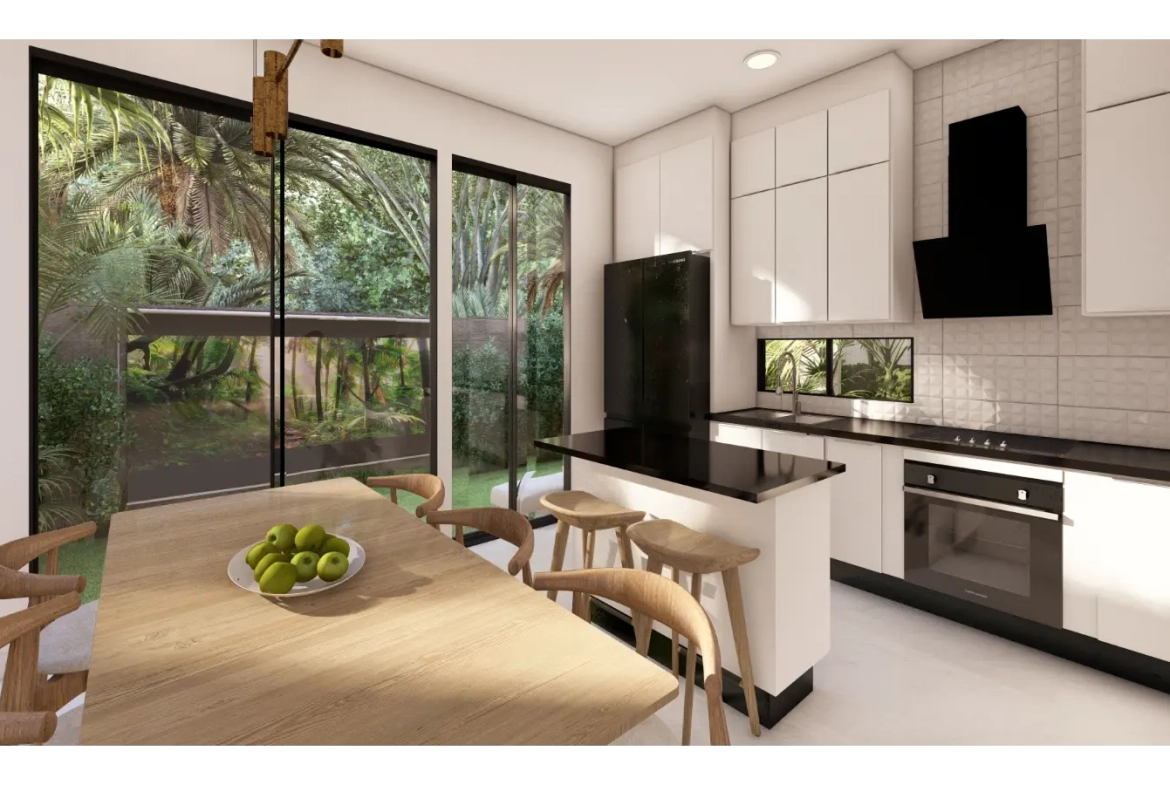 Cascais, villa de trois chambres à vendre dans le centre de Punta Cana avec patio