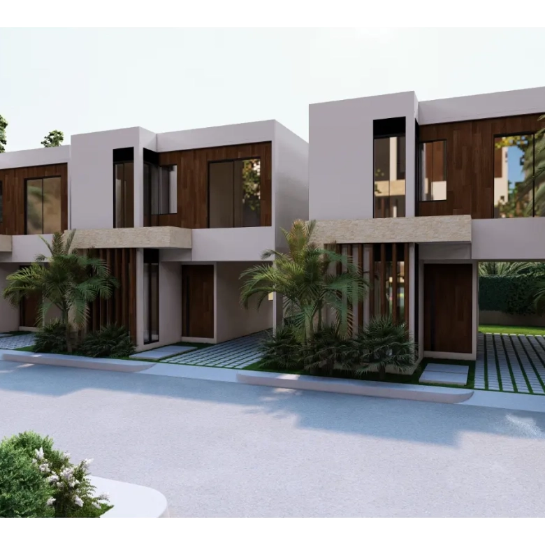 ID , Cascais, villa de tres habitaciones en venta en el centro de Punta Cana con patio ()