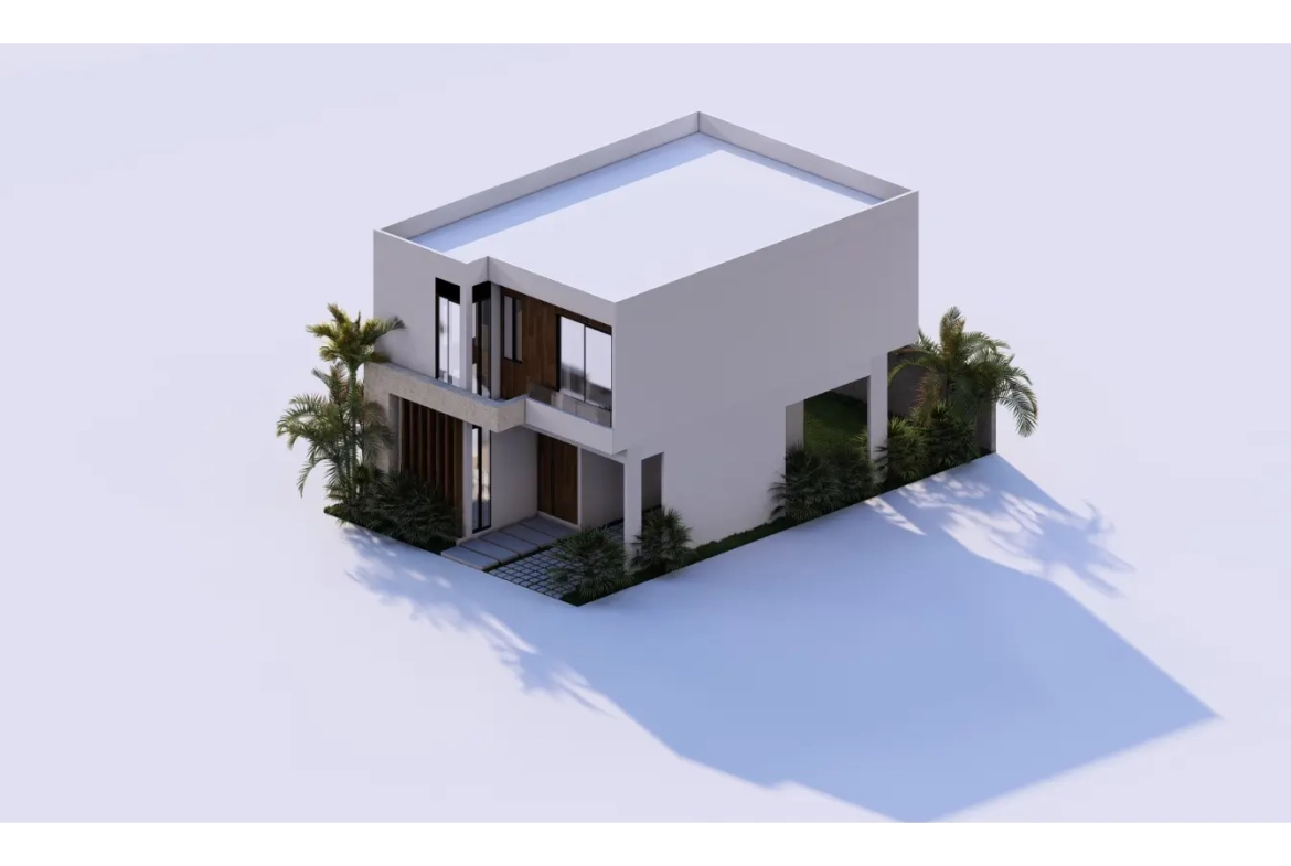 Cascais, villa de trois chambres à vendre dans le centre de Punta Cana avec patio