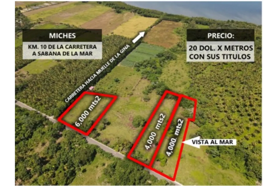 Miches, terrain à vendre, 4000 m².