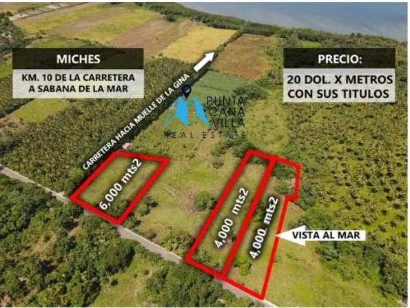 Miches, Terrain à vendre, 6000 sq. mts.