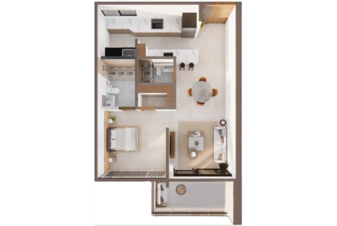 LM3 Residences, apartamento de una habitación en venta en Punta Cana con balcón