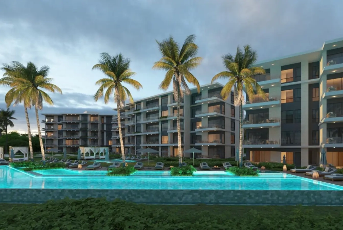 Solea at Zabela Beach, Condo d’une chambre à vendre à Macao, Punta Cana avec vue sur la piscine
