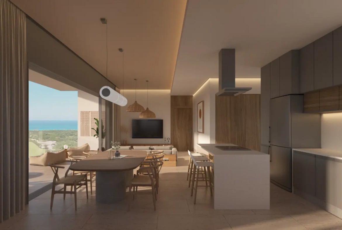 Zabela Beach, dos dormitorios Apartamento con vistas al golf en venta en Solea Tower, Punta Cana