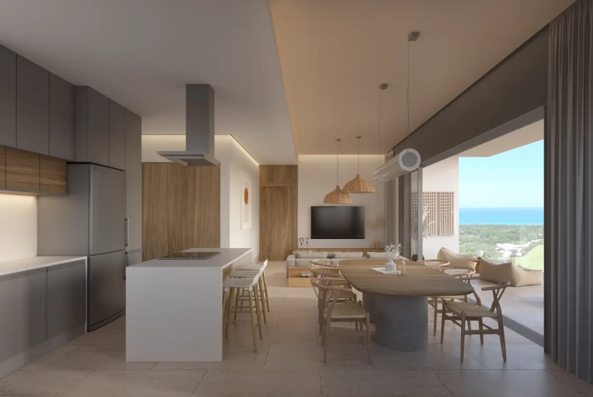 Zabela Beach, dos dormitorios Apartamento con vistas al golf en venta en Solea Tower, Punta Cana