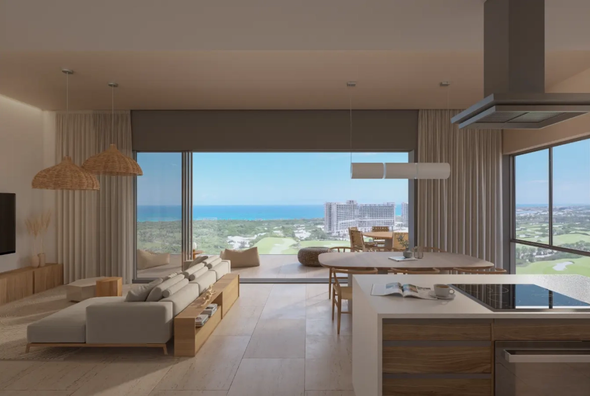 Zabela Beach, dos dormitorios Apartamento con vistas al golf en venta en Solea Tower, Punta Cana