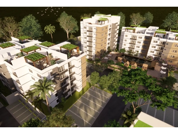 ID , Apartamento de una habitación con balcón en venta en Jardines del Prado Residences, Punta Cana ()