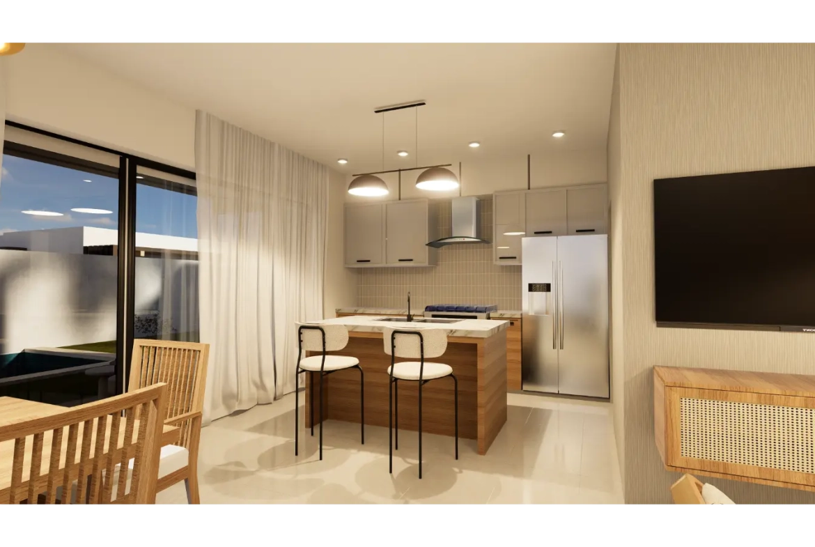 Olmos Residences, Villa de dos dormitorios en venta en Macao, Punta Cana con transporte gratuito a la playa de Macao