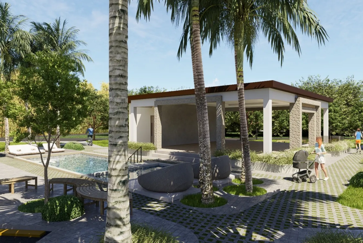 Olmos Residences, Villa de dos dormitorios en venta en Macao, Punta Cana con transporte gratuito a la playa de Macao