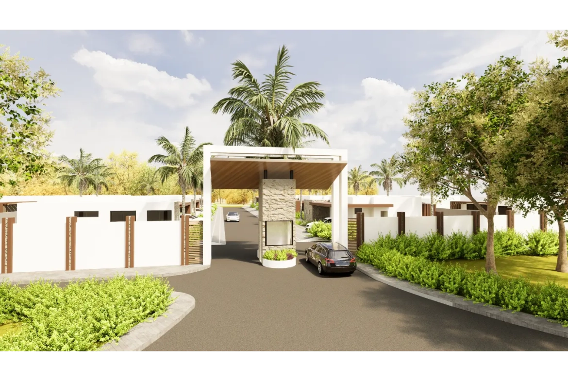 Olmos Residences, Villa de dos dormitorios en venta en Macao, Punta Cana con transporte gratuito a la playa de Macao
