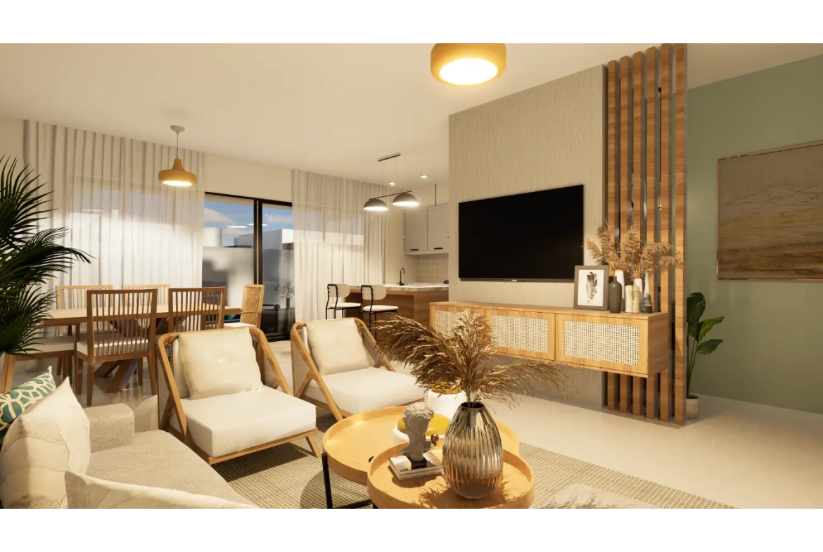 Olmos Residences, Villa de dos dormitorios en venta en Macao, Punta Cana con transporte gratuito a la playa de Macao