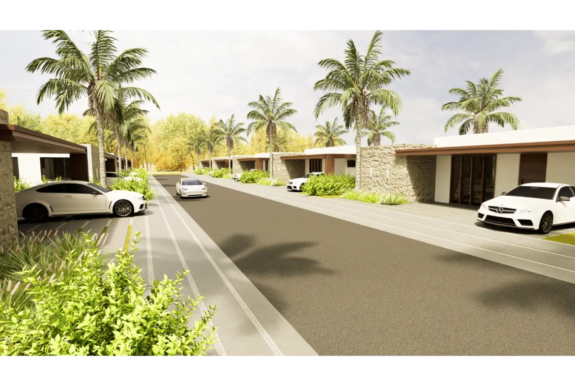 Olmos Residences, Villa de dos dormitorios en venta en Macao, Punta Cana con transporte gratuito a la playa de Macao