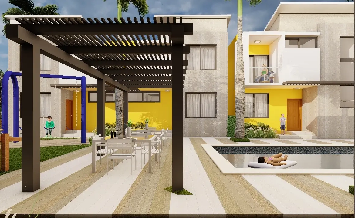 Sirope II, Villa de tres habitaciones en venta en White Sands, Punta Cana con Patio