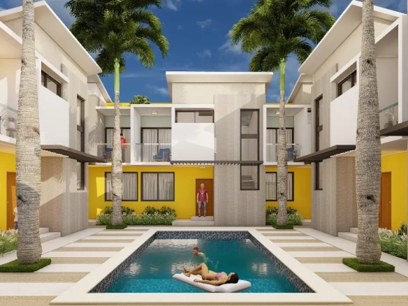 ID , Sirope II, Villa de tres habitaciones en venta en White Sands, Punta Cana con Patio ()