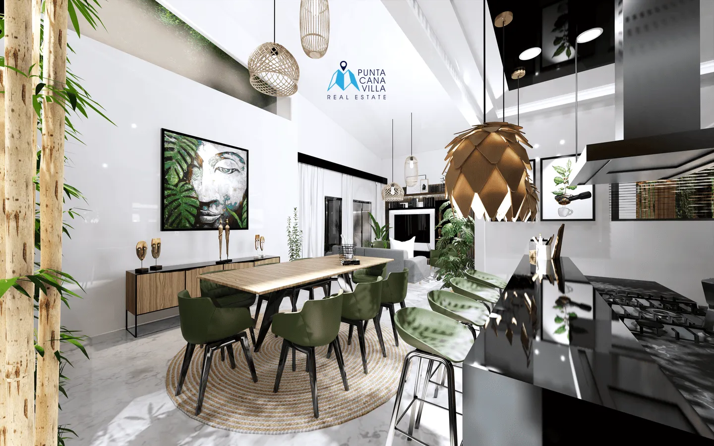 Residencias Aura: Tres Dormitorios Villa En Venta En Bavaro, Punta Cana