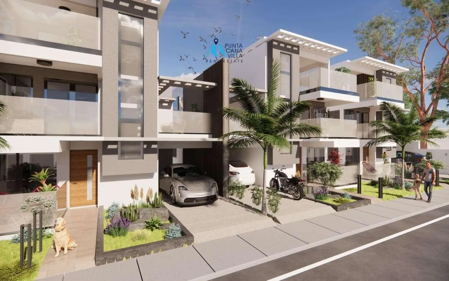 Ana Maria Residences : Maison de ville de quatre chambres à vendre à Punta Cana avec chambre de bonne