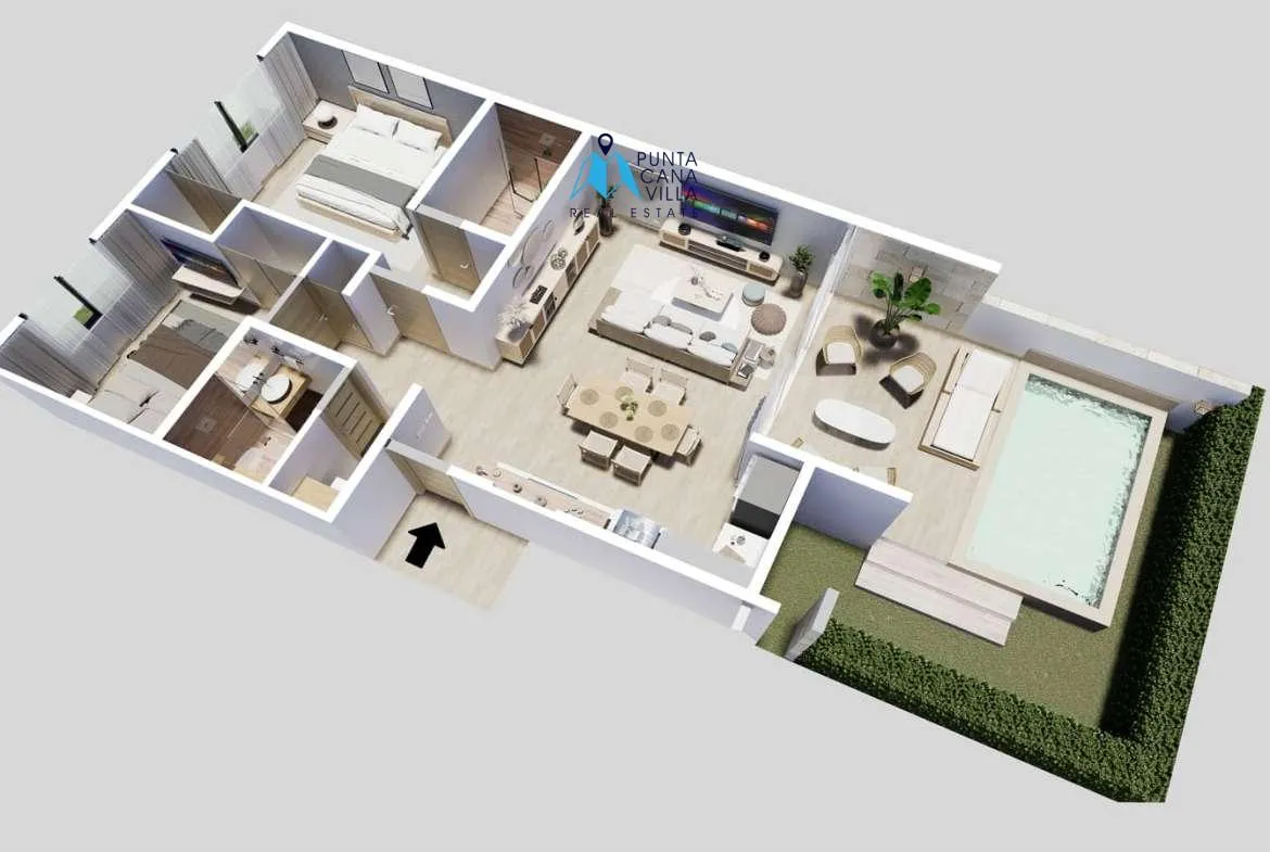 Cittanova Garden Suite Two Bedroom Apartment For Sale In Vista Cana ()