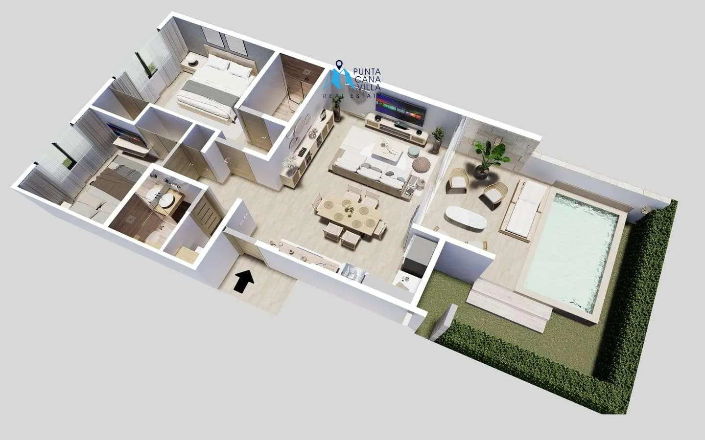 Cittanova Garden Suite Two Bedroom Apartment For Sale In Vista Cana ()