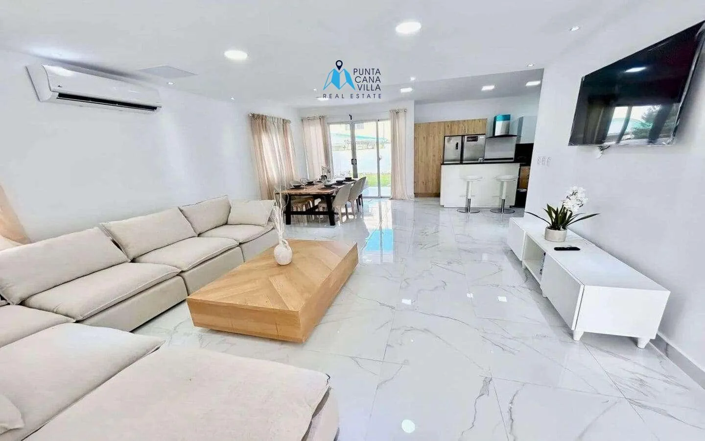 Fully Furnished Three Bedroom Villa For Sale In Bavaro With Walking Distance To Beach ()
