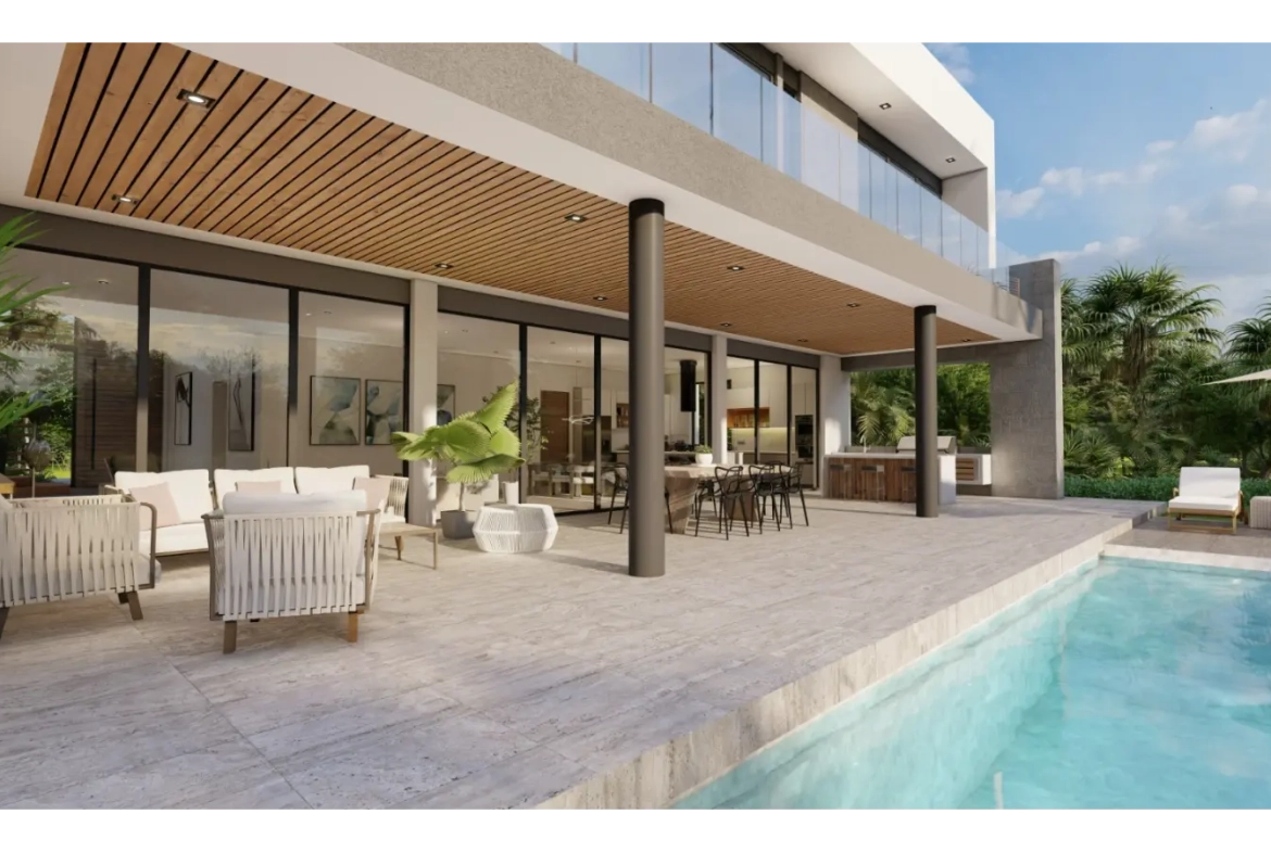 Villa Akira: Exquisita Villa de cuatro dormitorios en venta en Punta Cana Village con terraza