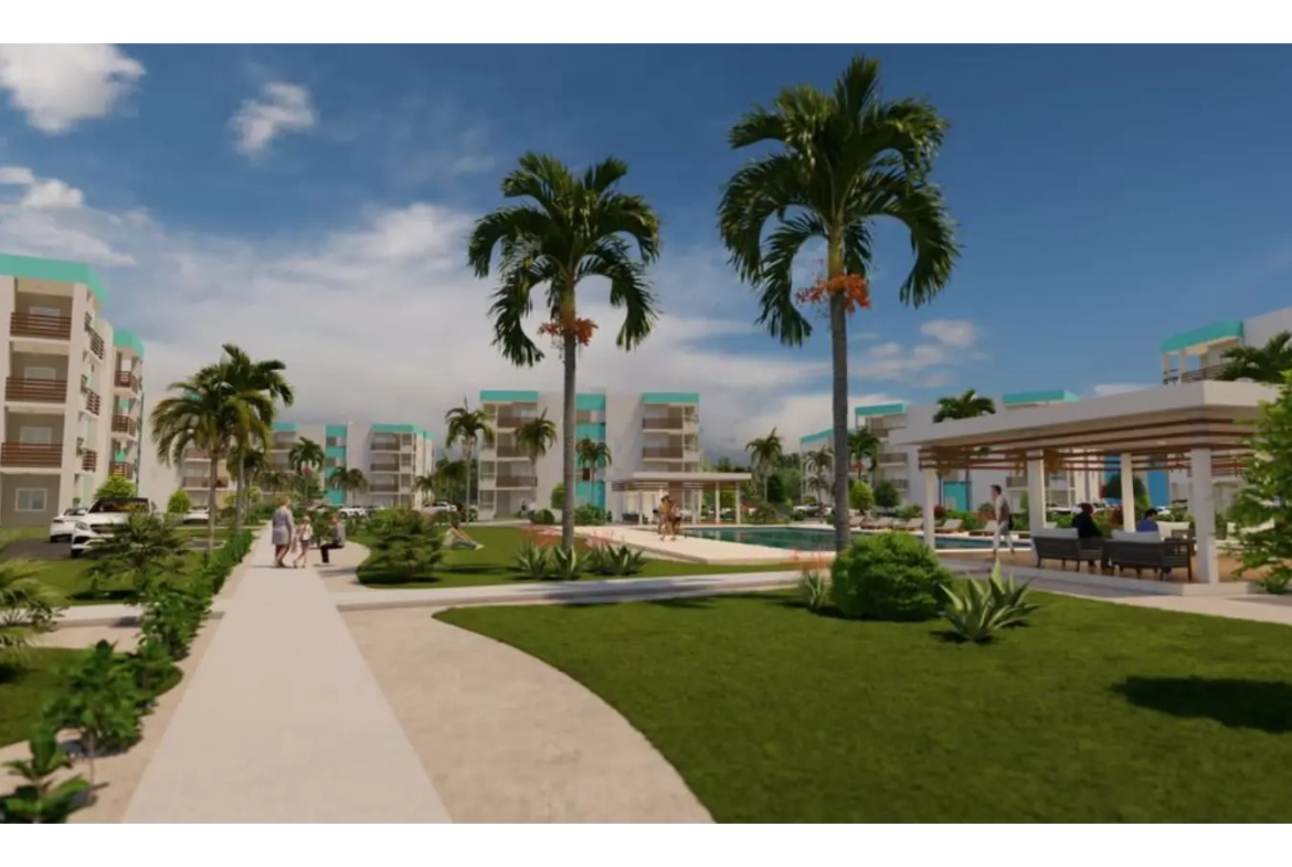 ID , Serena Village One Bedroom Apartment for Sale in Punta Cana with Pool Area ()