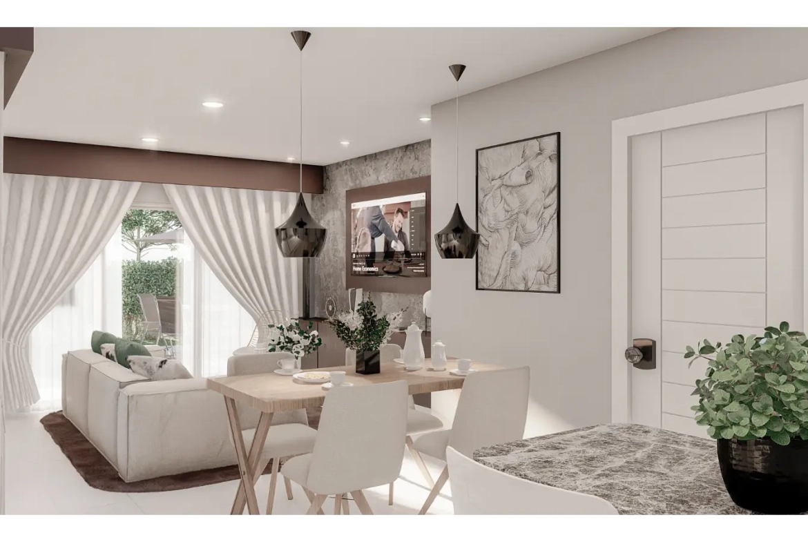 Residencias Katari: Villa de dos habitaciones en venta en Punta Cana con Patio