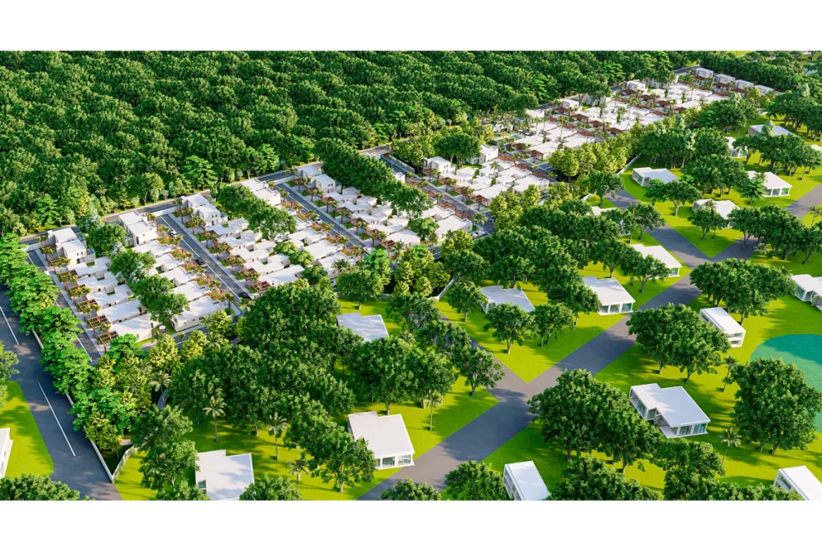 Residencias Katari: Villa de dos habitaciones en venta en Punta Cana con Patio