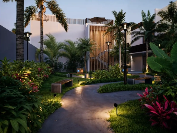Palma Alta penthouse style 2 bedroom apartment for sale Bavaro Punta Cana terrace view