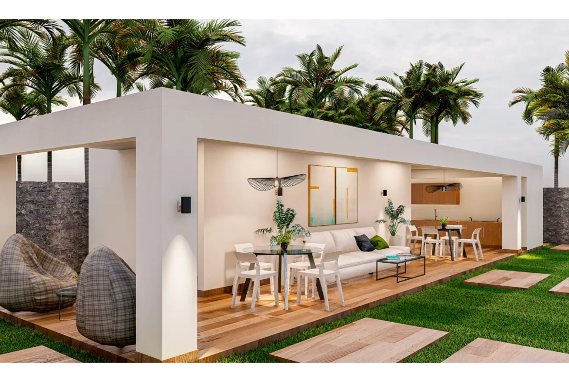 ID , Katari Residences Three bedroom villa for sale in Punta Cana with Gazebo area ()
