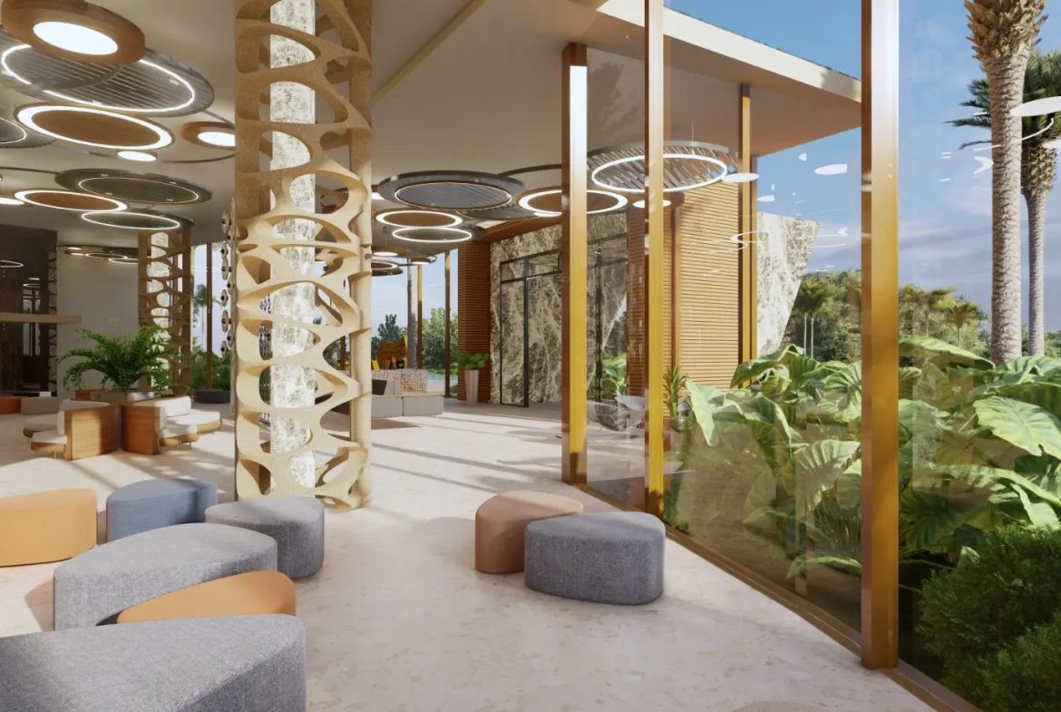 🏙️ Palace Suites : Appartement entièrement meublé d’une chambre à coucher à vendre dans le centre-ville de Punta Cana