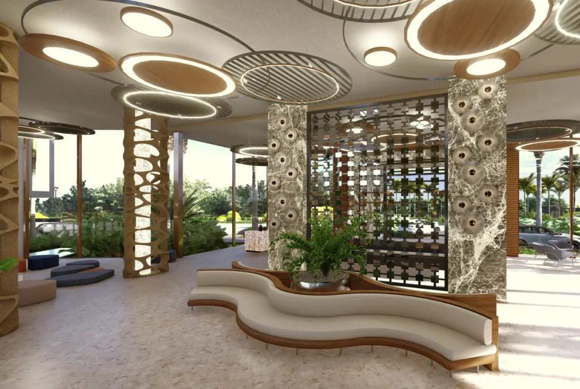🏙️ Palace Suites : Appartement entièrement meublé d’une chambre à coucher à vendre dans le centre-ville de Punta Cana