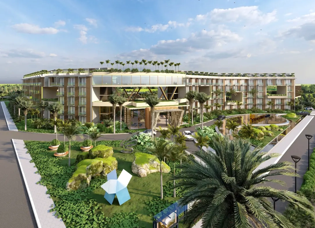 Palace Suites : Appartement-terrasse d’une chambre à vendre dans le centre de Punta Cana avec terrasse