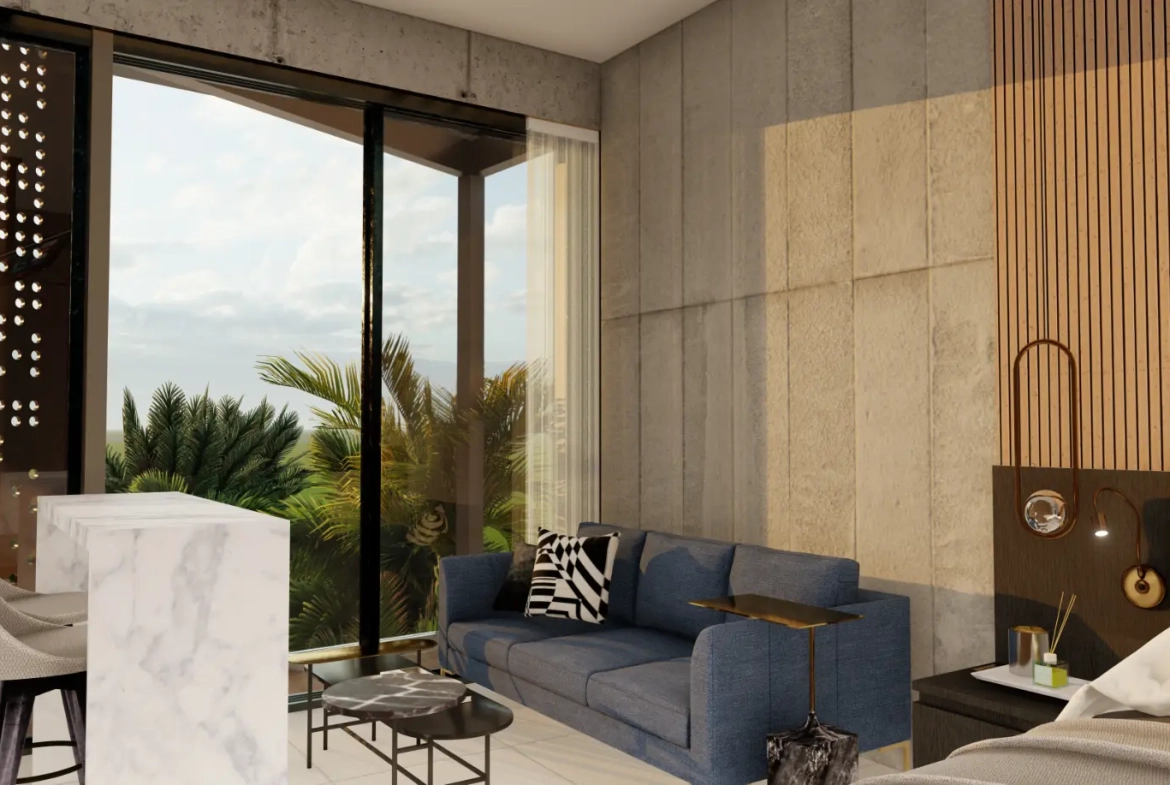 Palace Suites : Appartement-terrasse d’une chambre à vendre dans le centre de Punta Cana avec terrasse