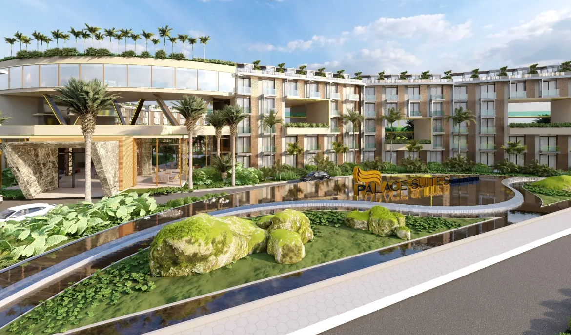 Palace Suites : Appartement-terrasse d’une chambre à vendre dans le centre de Punta Cana avec terrasse