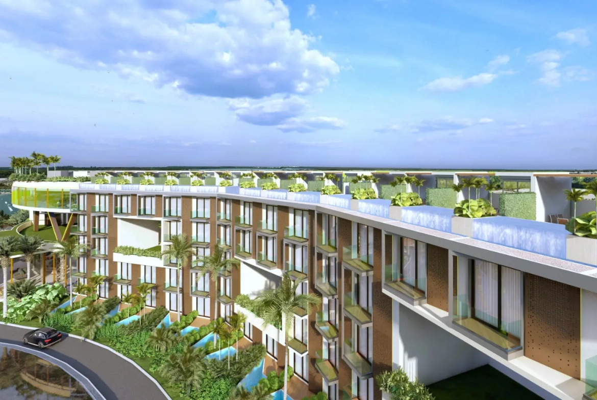 Palace Suites : Appartement-terrasse d’une chambre à vendre dans le centre de Punta Cana avec terrasse