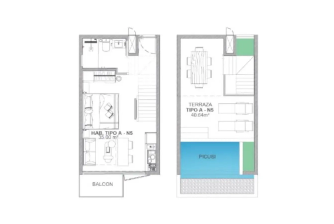 Palace Suites : Appartement-terrasse d’une chambre à vendre dans le centre de Punta Cana avec terrasse