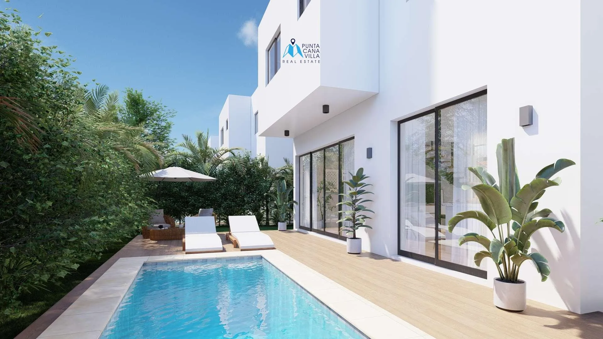 Sunlax, villa independiente de tres habitaciones en venta en Vista Cana, Punta Cana, con balcón