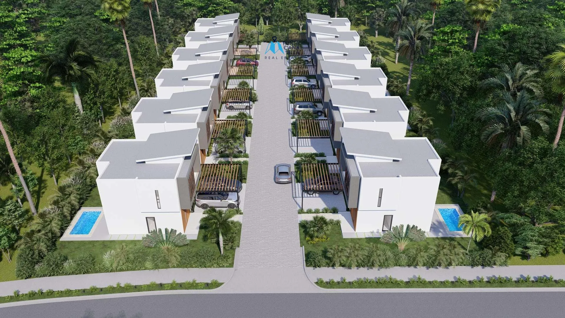 Sunlax, villa independiente de tres habitaciones en venta en Vista Cana, Punta Cana, con balcón