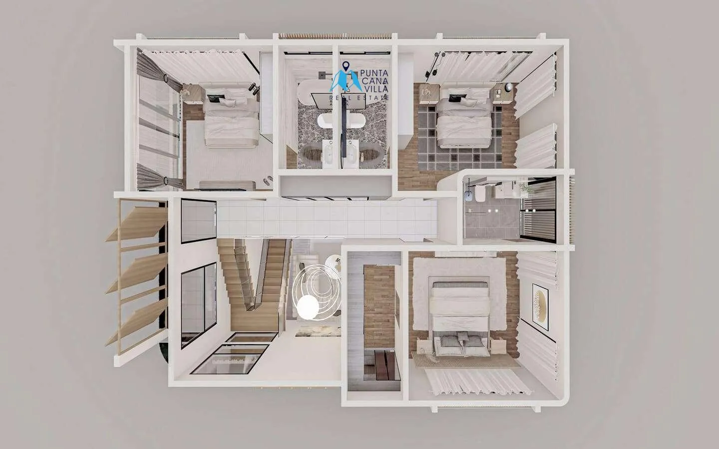 Arberella: Villa independiente de tres habitaciones en venta en Vista Cana