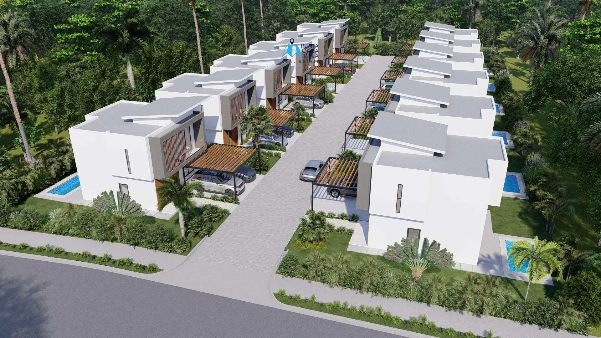 Sunlax, villa independiente de tres habitaciones en venta en Vista Cana, Punta Cana, con balcón