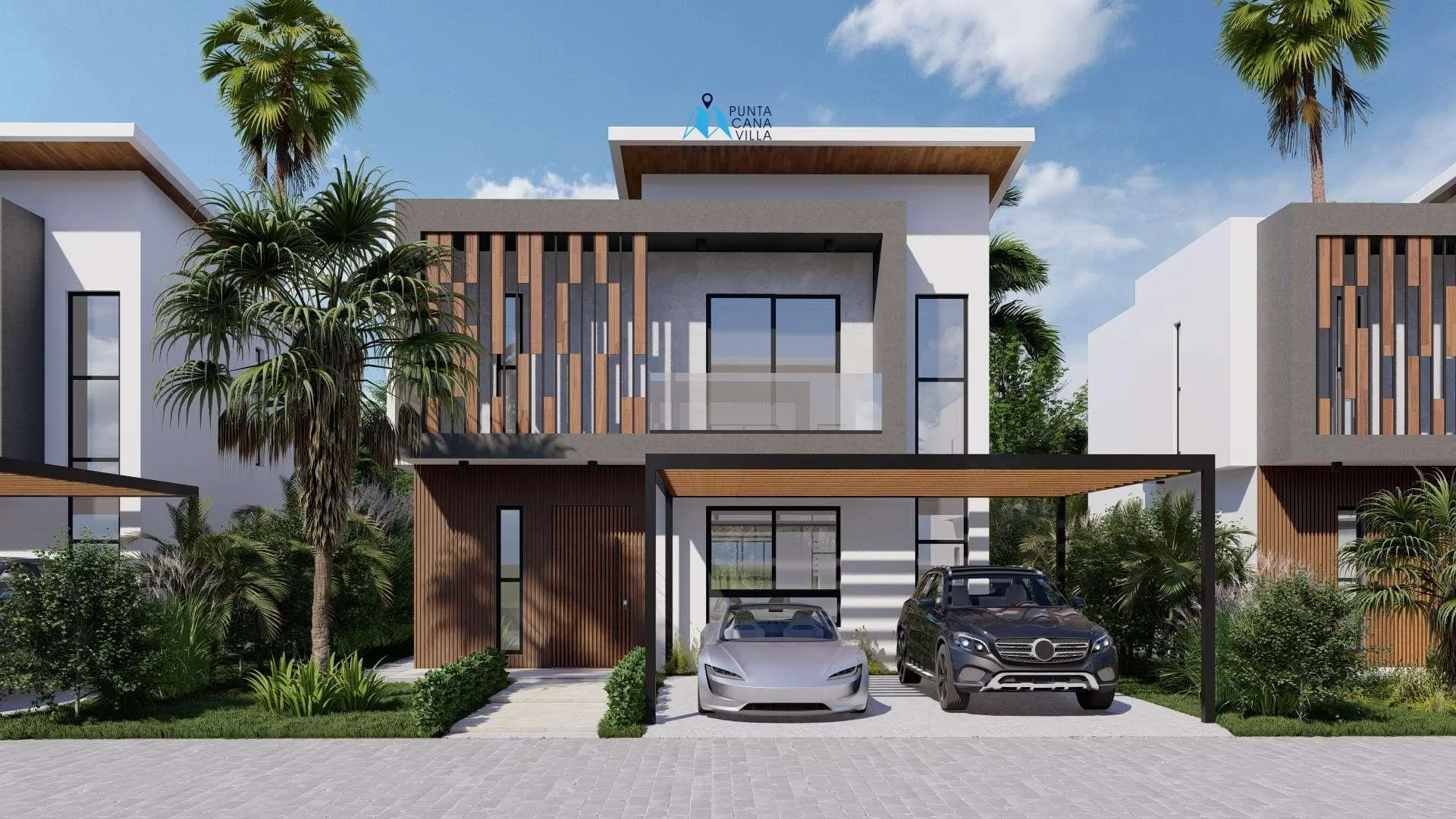 Sunlax, villa independiente de tres habitaciones en venta en Vista Cana, Punta Cana, con balcón
