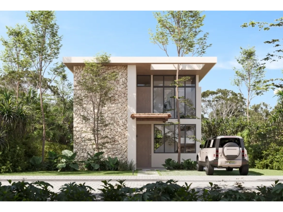 Aldea Park, Maison individuelle de quatre chambres à vendre au centre-ville de Punta Cana avec balcon