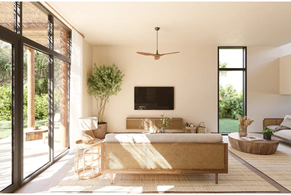 Aldea Park, Maison individuelle de quatre chambres à vendre au centre-ville de Punta Cana avec balcon