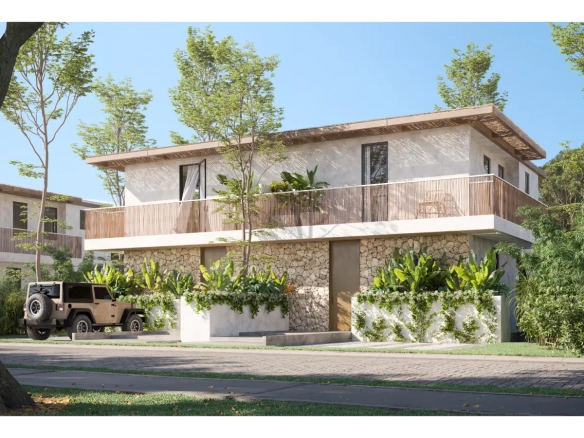 Aldea Park : maison en duplex de trois chambres à vendre dans le centre-ville de Punta Cana, avec terrasse