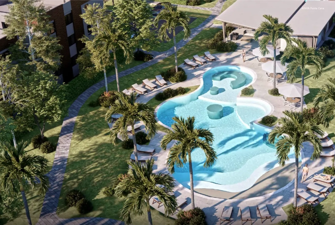 Araya Residences: Apartamento de dos habitaciones en venta en Punta Cana con balcón