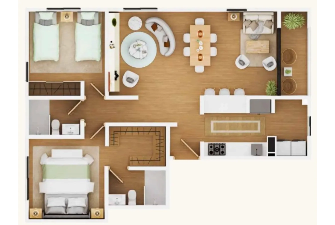 Araya Residences: Apartamento de dos habitaciones en venta en Punta Cana con balcón