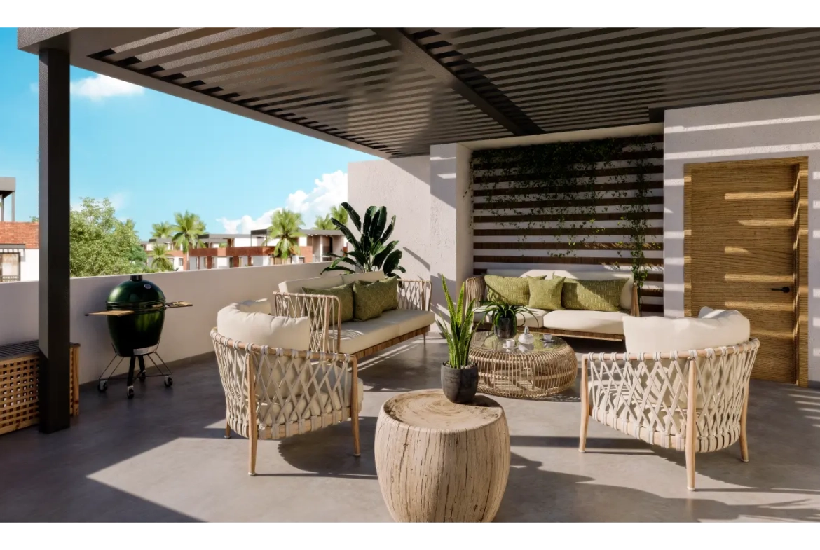 Araya Residences: Apartamento de dos habitaciones en venta en Punta Cana con balcón