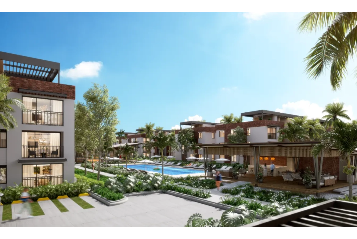 Araya Residences: Apartamento de dos habitaciones en venta en Punta Cana con balcón