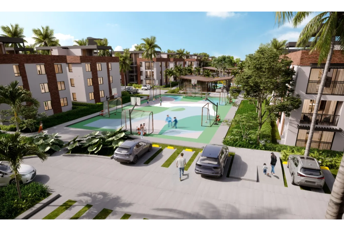 Araya Residences: Apartamento de dos habitaciones en venta en Punta Cana con balcón