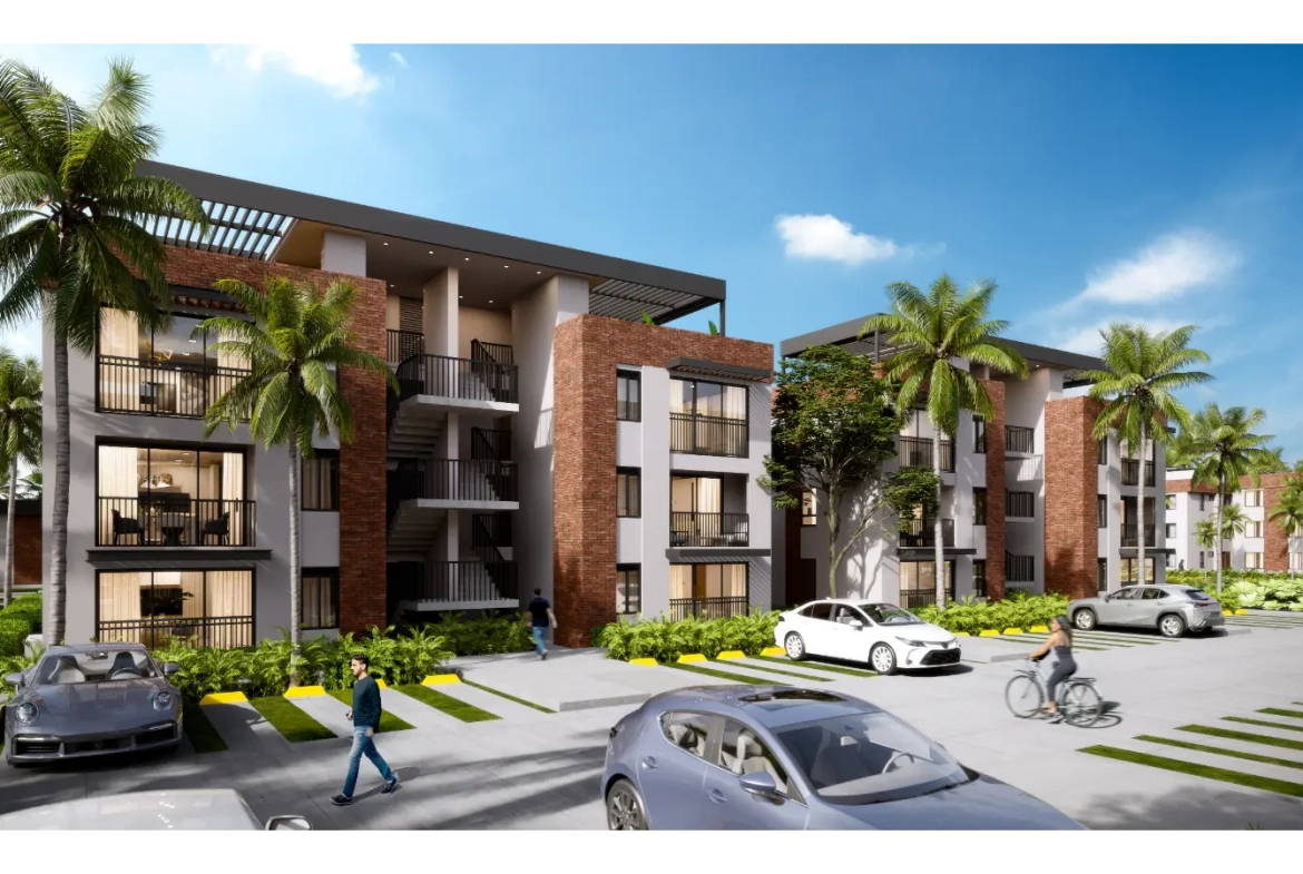 Araya Residences: Apartamento de dos habitaciones en venta en Punta Cana con balcón